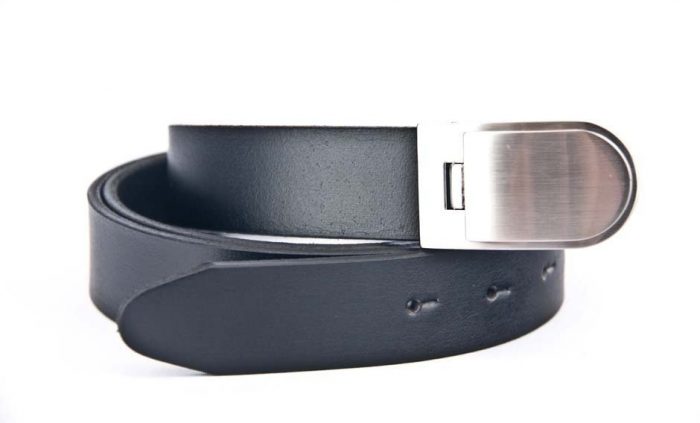 30mm Black or Brown mens leather belt - Image 2