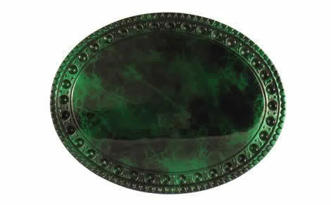 Green granite pattern belt buckle BK1958G