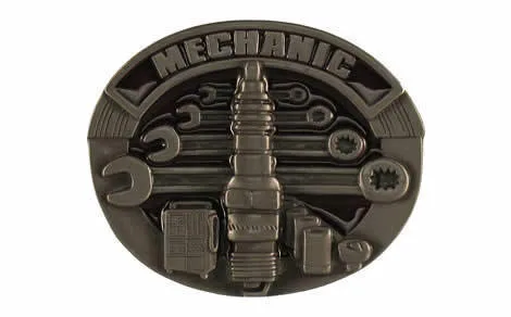 Mechanic pewter belt buckle BK2940