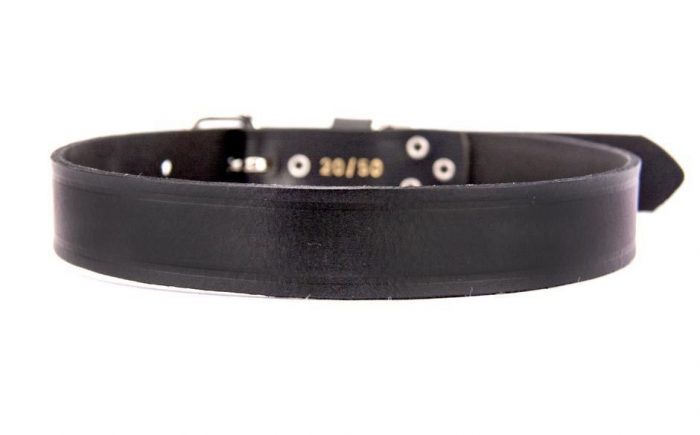 Genuine leather plain dog collar made in Australia - Image 2