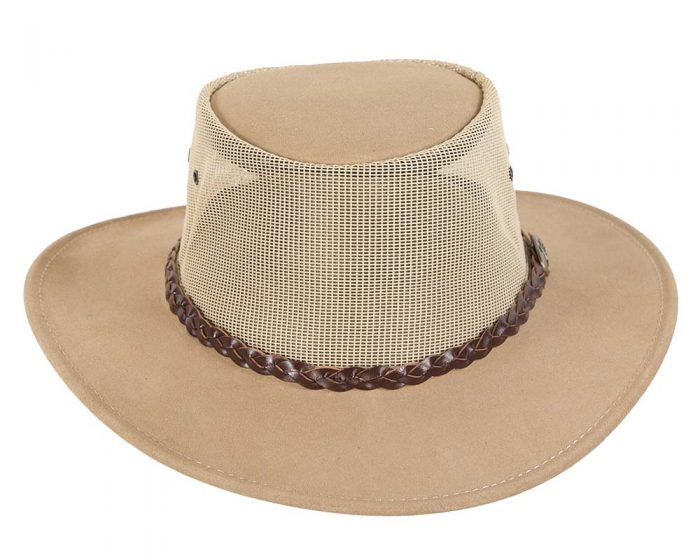 Beige Suede Leather Australian Cooler hat by Jacaru - Image 5