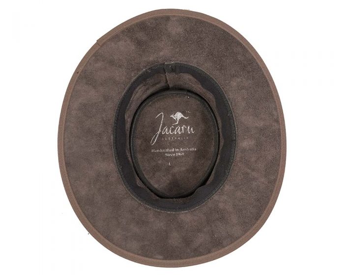 Dark Brown Buffalo Leather Australian hat by Jacaru - Image 7