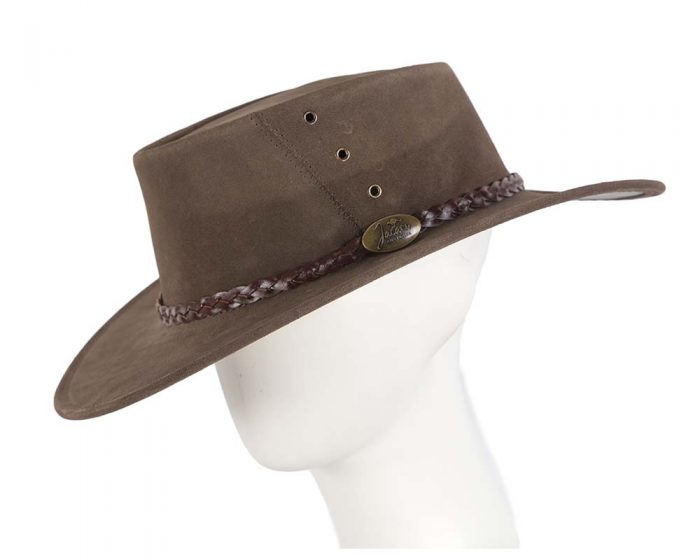 Brown Jacaru Australian outback leather hat