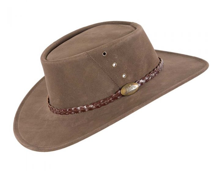 Brown Jacaru Australian outback leather hat - Image 2