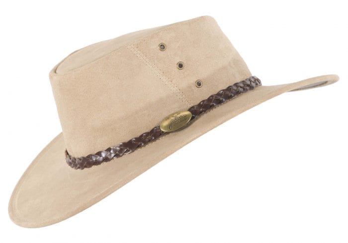 Sand beige Jacaru Australian outback leather hat - Image 2