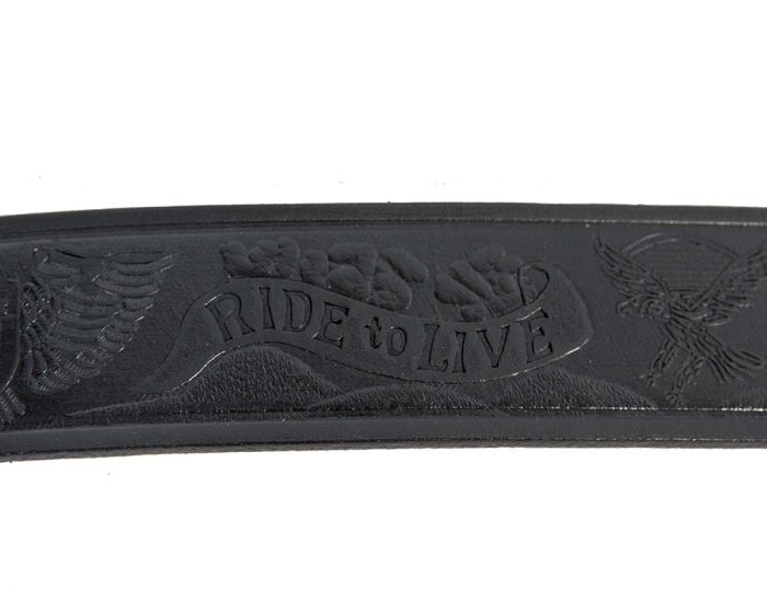 Bikers Genuine Leather Belt with Buckle - Image 5